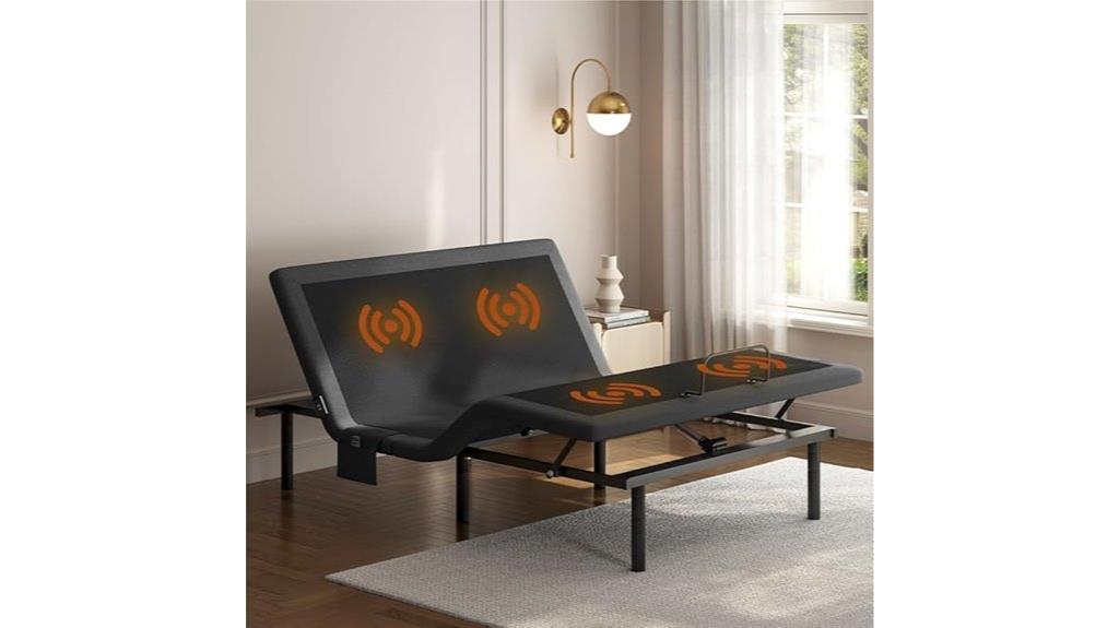 adjustable bed frame with massage
