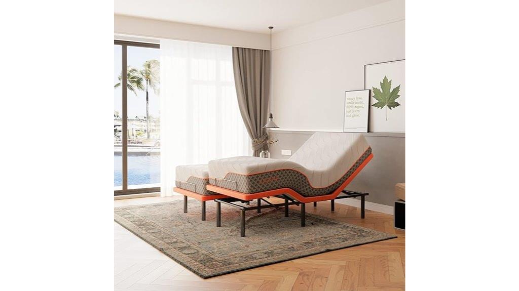 adjustable bed with hybrid mattress