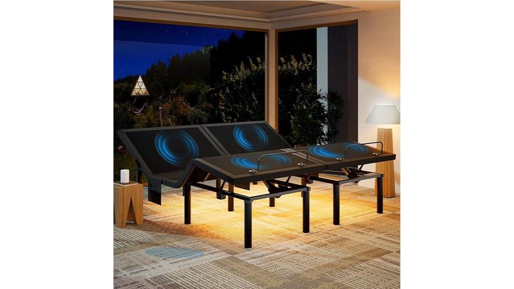 adjustable king bed with massage