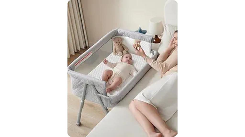 adjustable mesh baby bedside