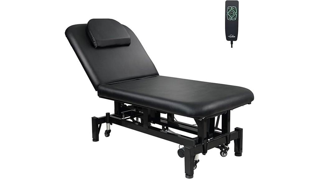 black electric massage table