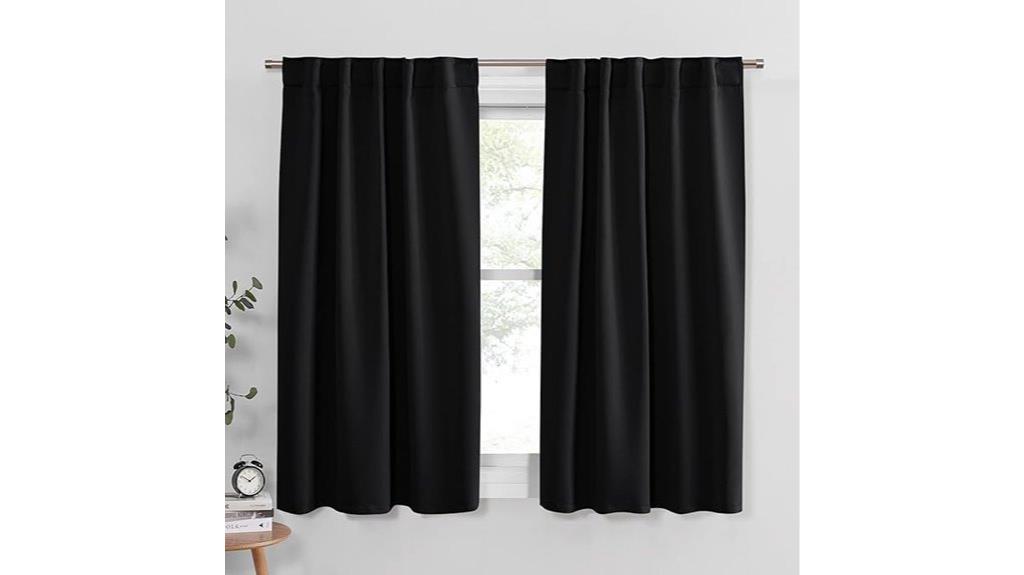 black kitchen curtain panels