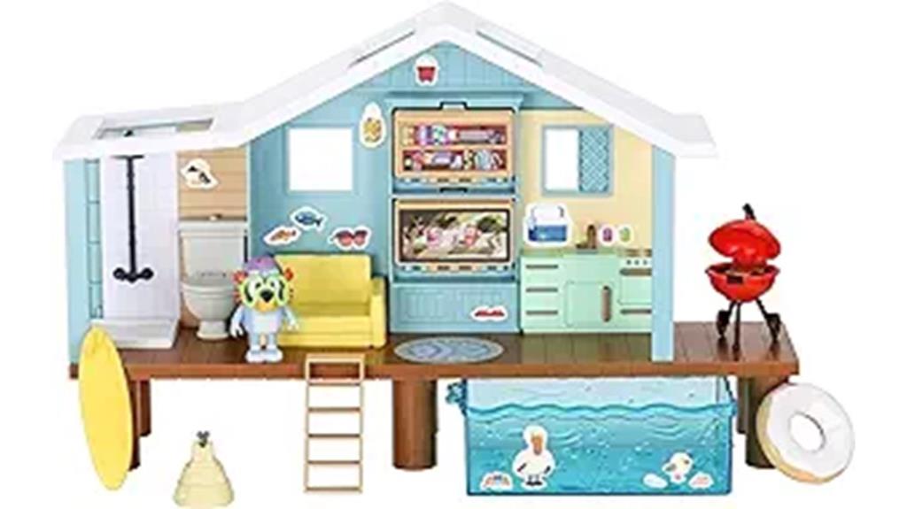 bluey themed beach cabin set