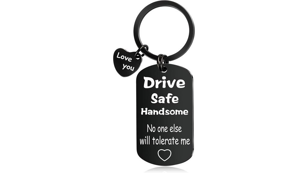 boyfriend drive safe keychain