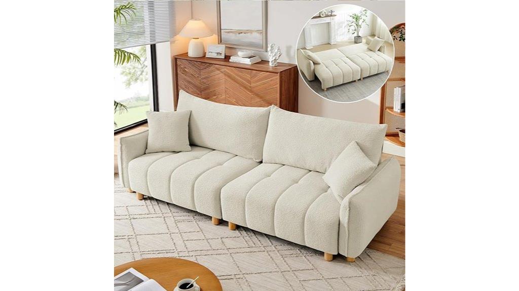 convertible chenille sleeper couch