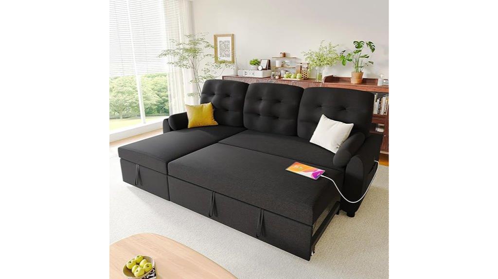 convertible sofa with storage