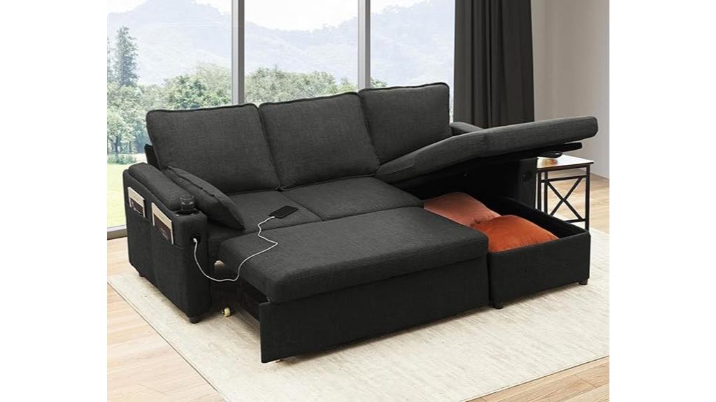 convertible sofa with storage
