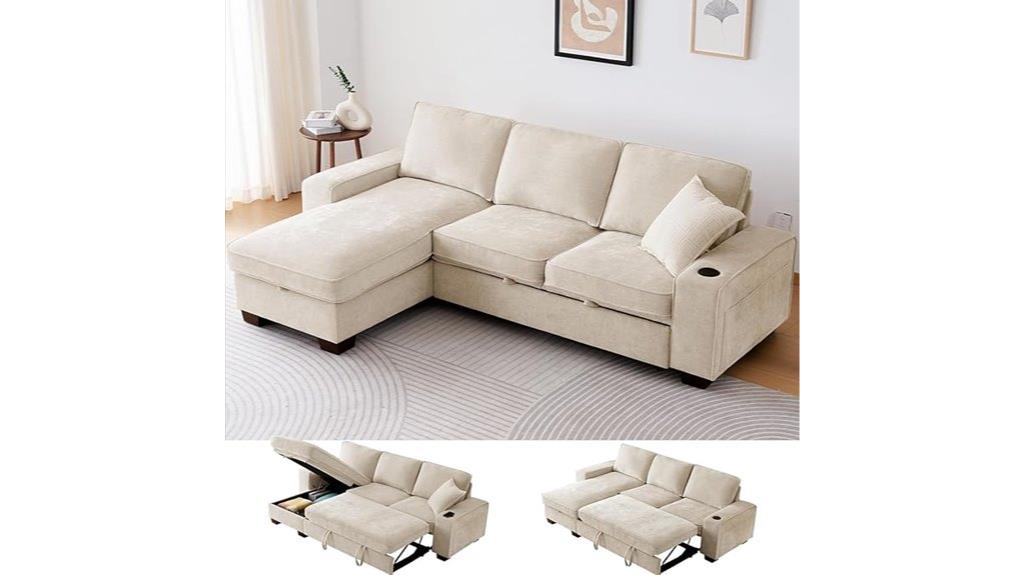 convertible sofa with storage