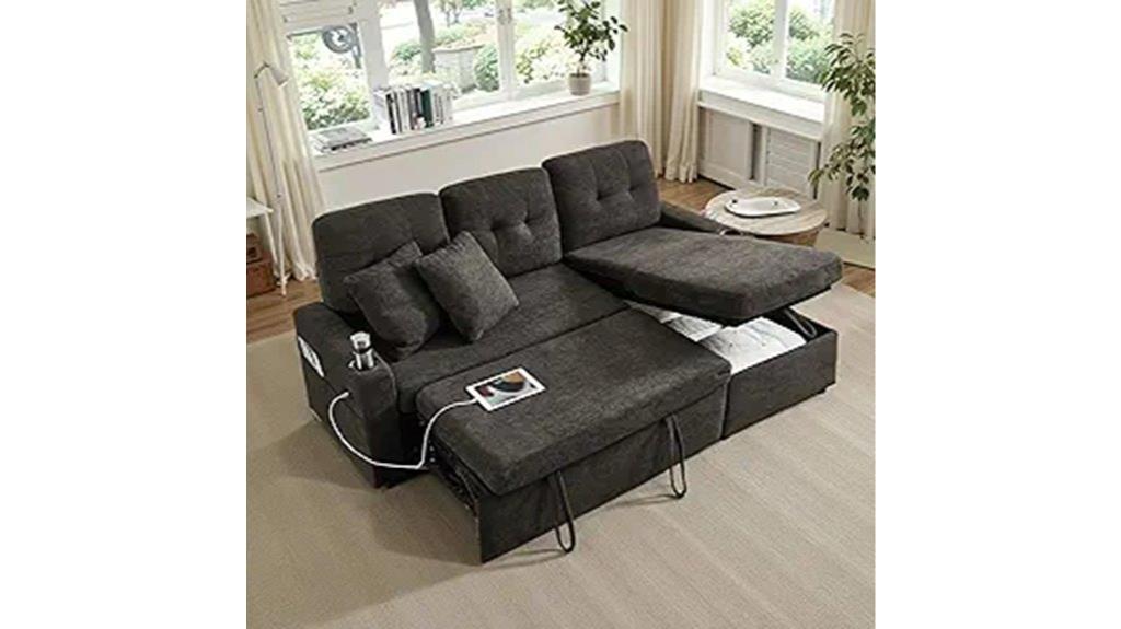 convertible storage couch