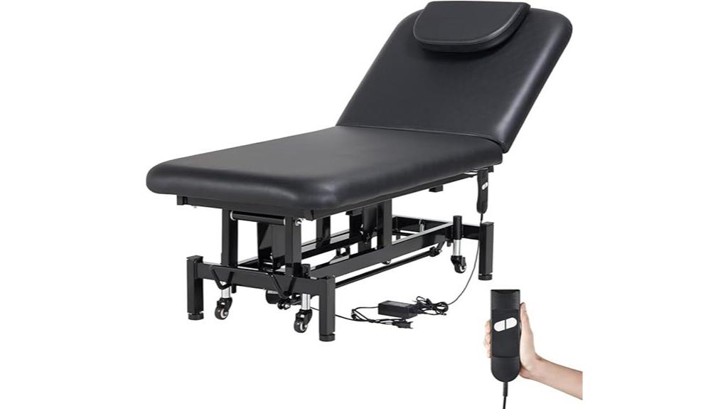 electric massage table wheels
