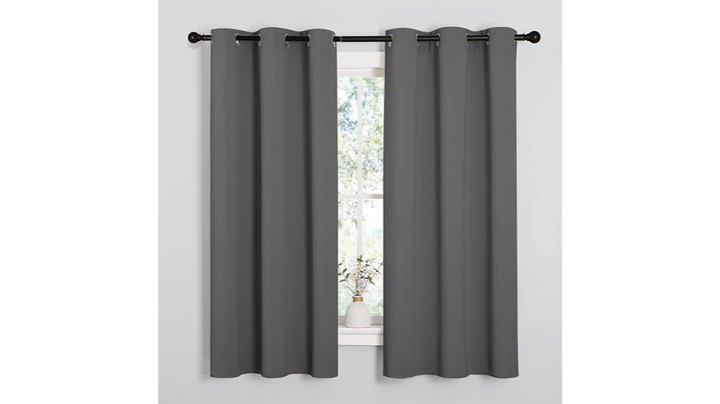 grey grommet insulated curtains