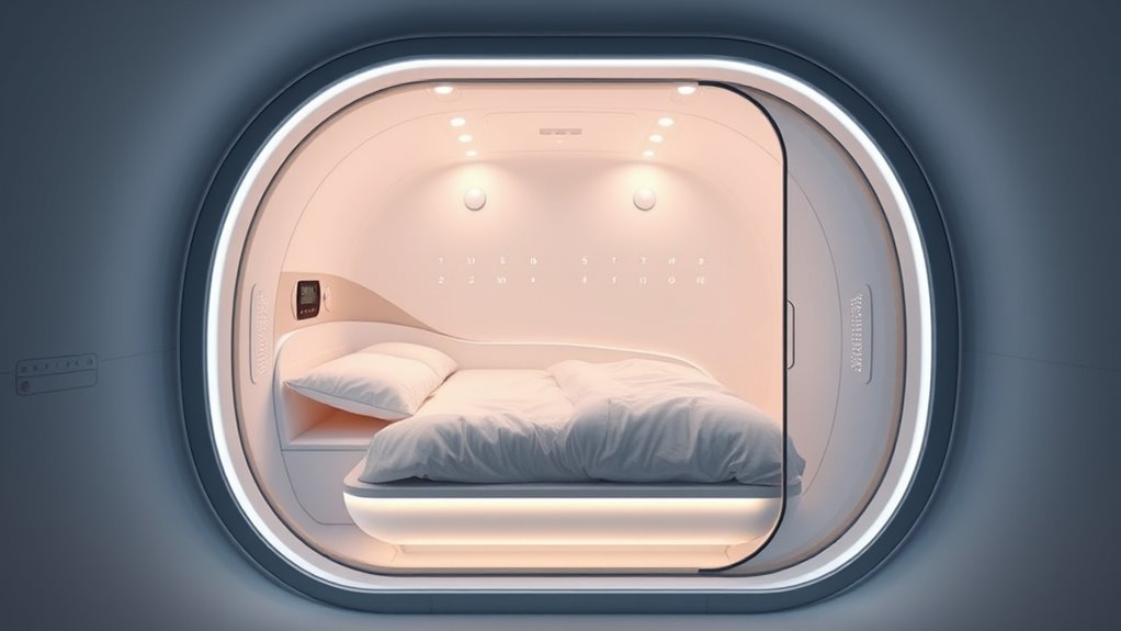 high tech sleep pods