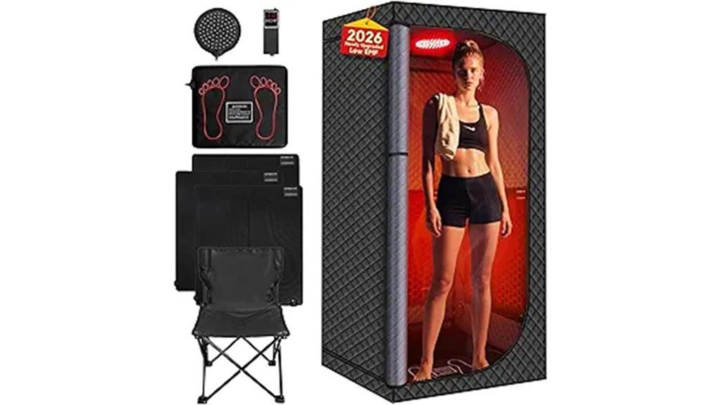 infrared sauna with chair
