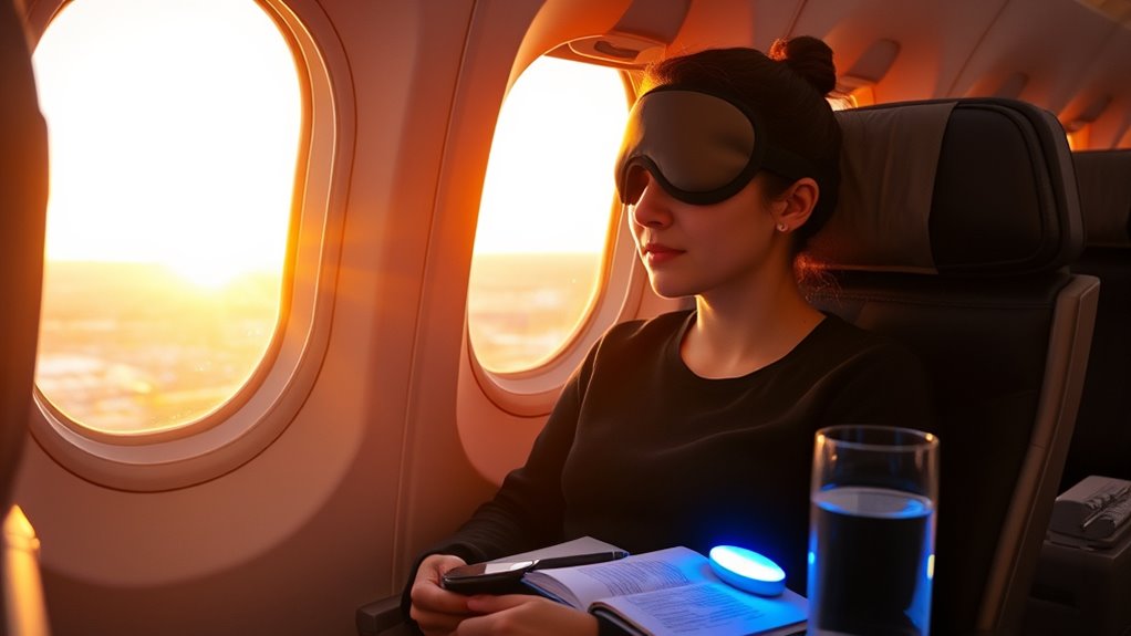 manage light for jet lag