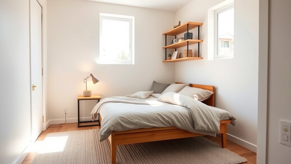 maximize tiny bedroom comfort