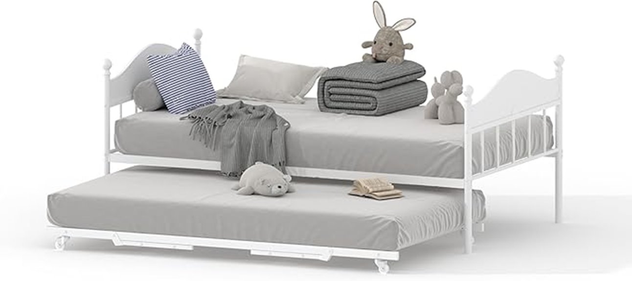metal twin daybed trundle