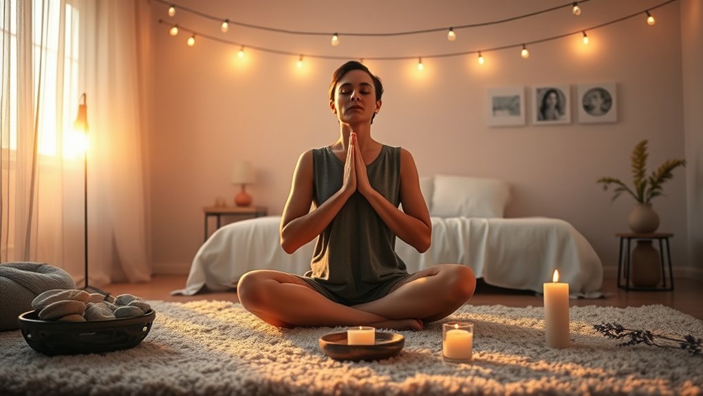 mindfulness calms racing thoughts