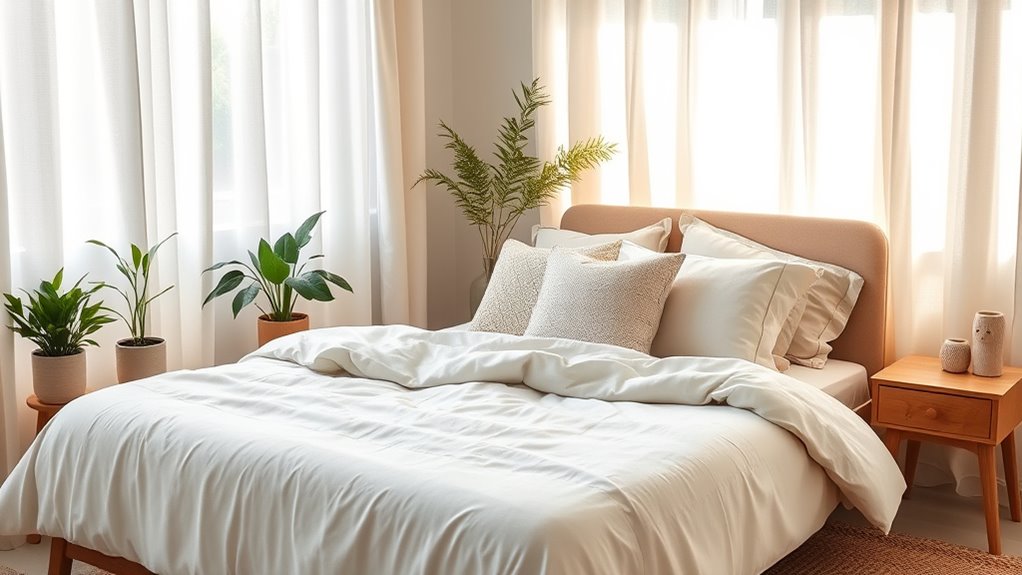 natural calming green textiles