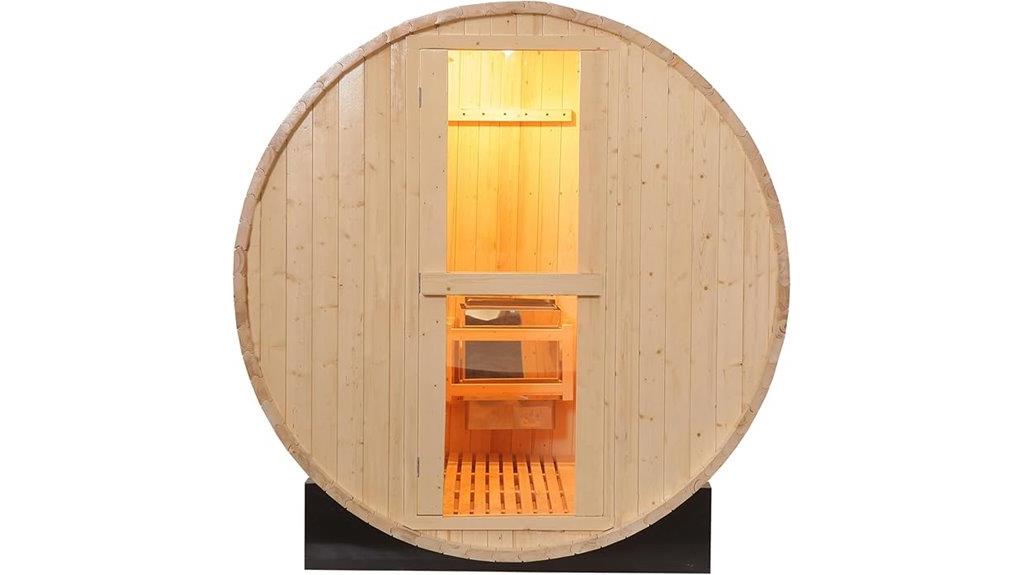 outdoor pinewood sauna