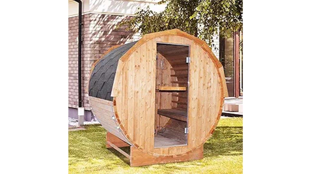 outdoor sauna for five