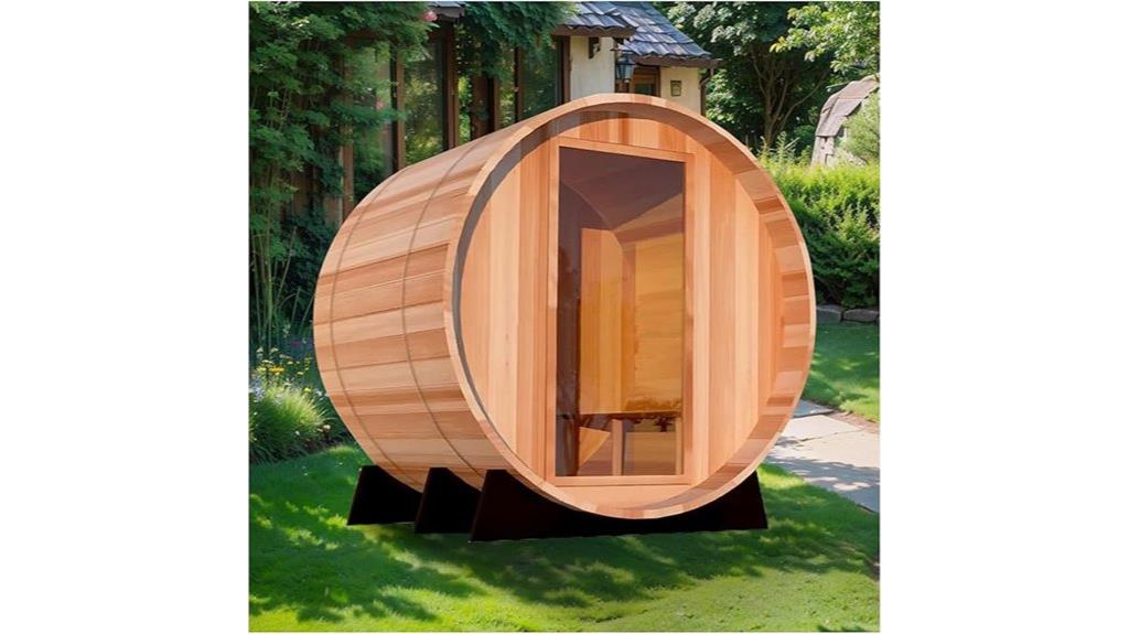 outdoor two person sauna