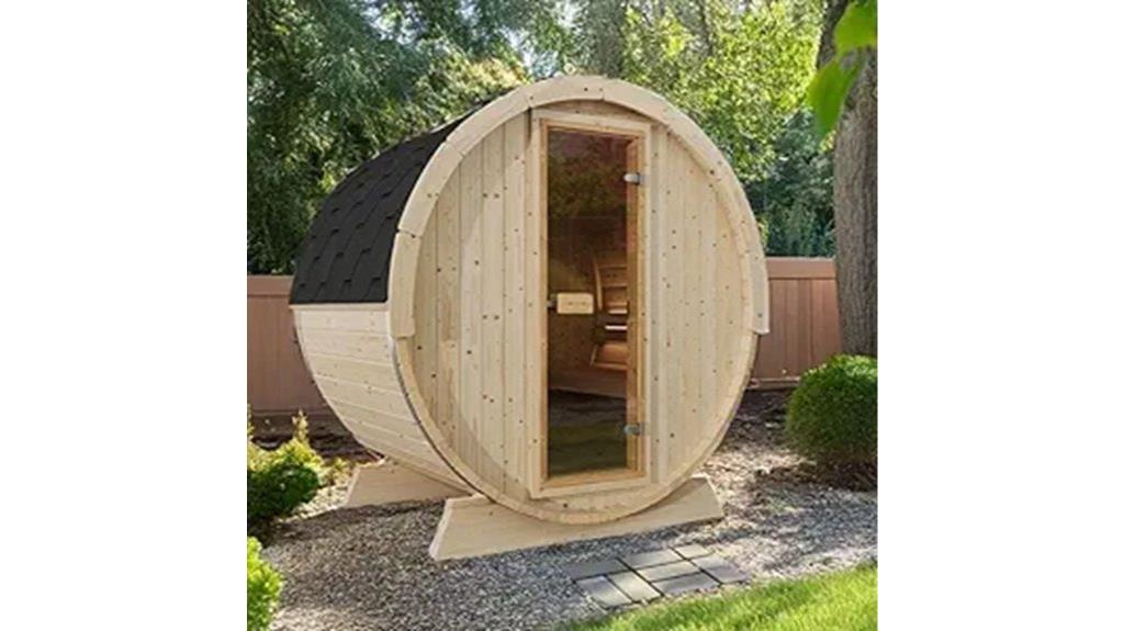 outdoor two person sauna
