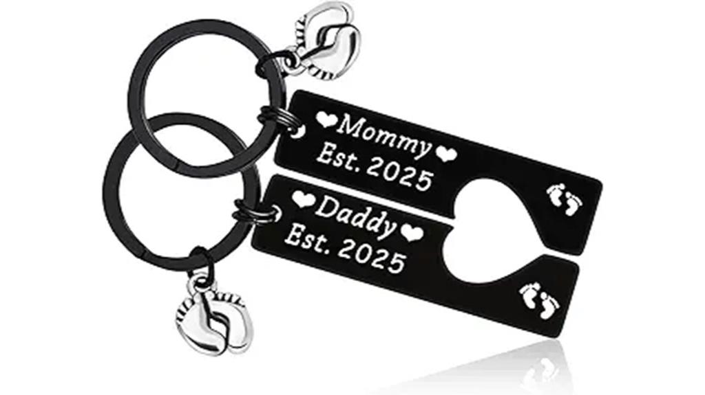 pregnancy jewelry keychain set
