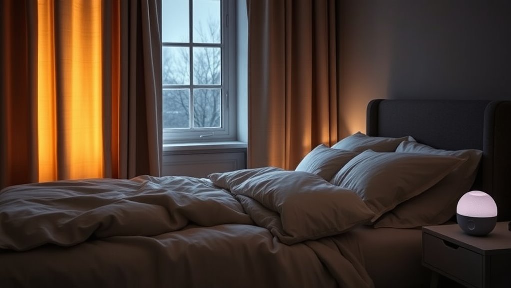 quiet dark soundproof bedroom