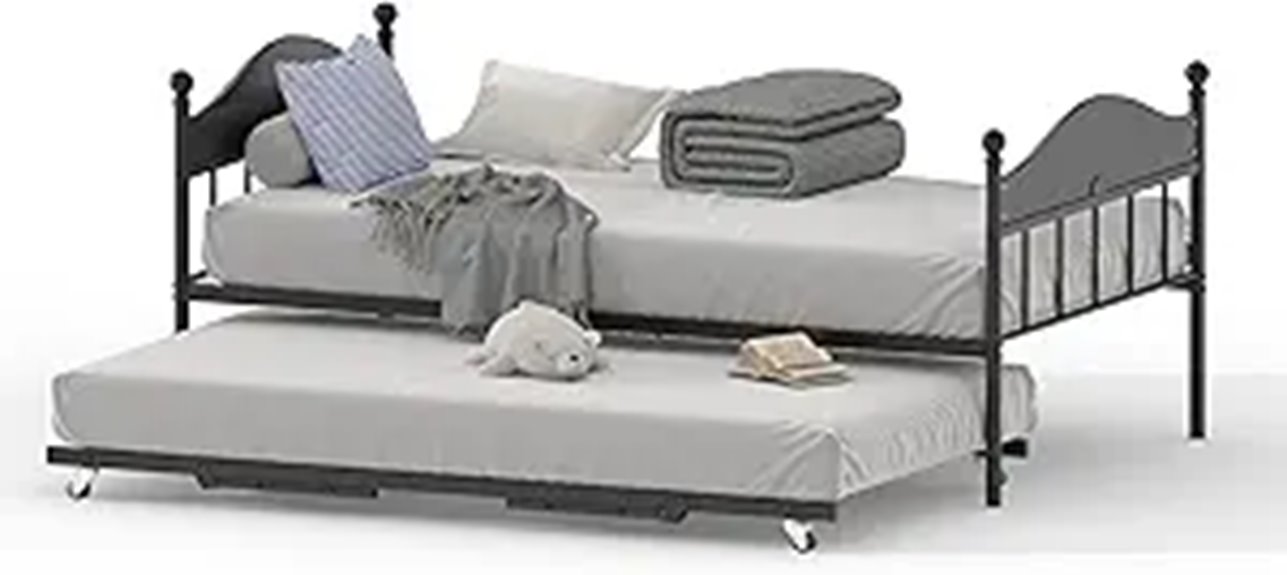 twin metal trundle bed