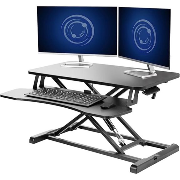 VIVO 32-inch Sit-Stand Desk Converter with Keyboard Tray-inch Sit-Stand Desk Converter with Keyboard Tray