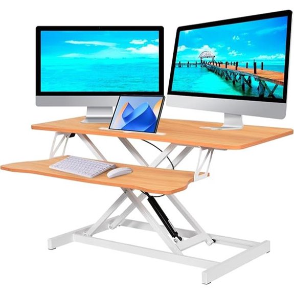 37-Inch Height Adjustable Standing Desk Converter
