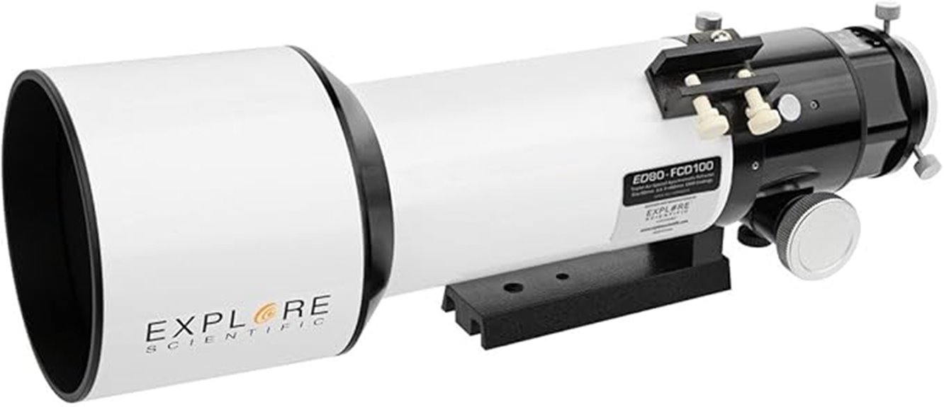 80mm triplet refractor telescope