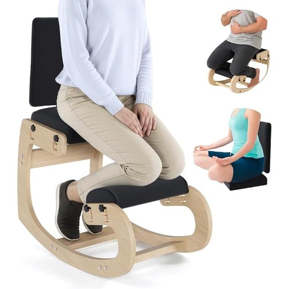 Ergonomic Kneeling Chair with Back Support