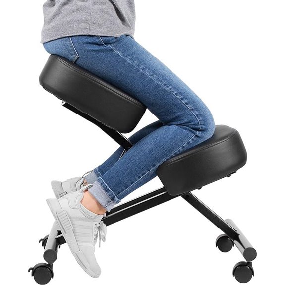 Ergonomic Kneeling Chair with Adjustable Foam Cushions