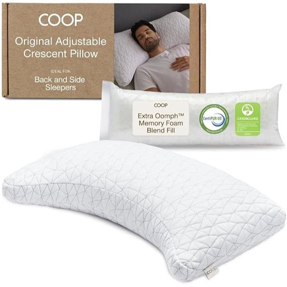 Coop Home Goods Crescent Adjustable Pillow (King Size)