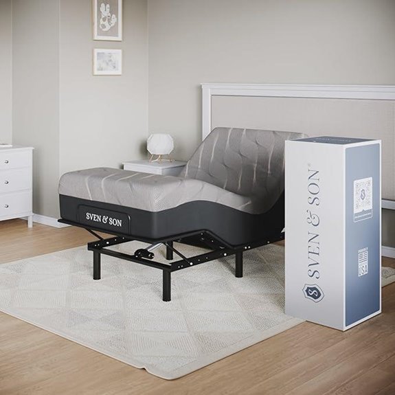 Sven and Son Adjustable Bed Frame with Memory Foam