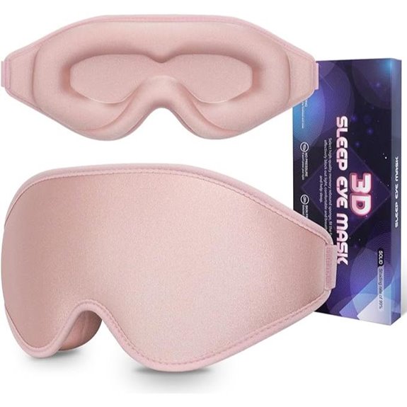 3D Sleep Mask with Adjustable Strap and Memory Foam