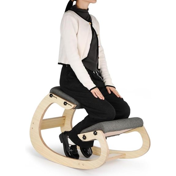 Ergonomic Kneeling Chair with Adjustable & Rocking Base