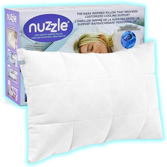 Nuzzle Adjustable Cooling Pillow for Side Sleepers