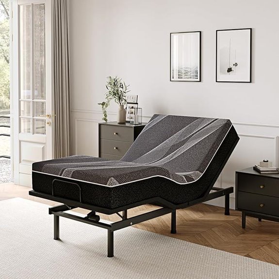 Twin XL Adjustable Bed Frame & Memory Foam Mattress