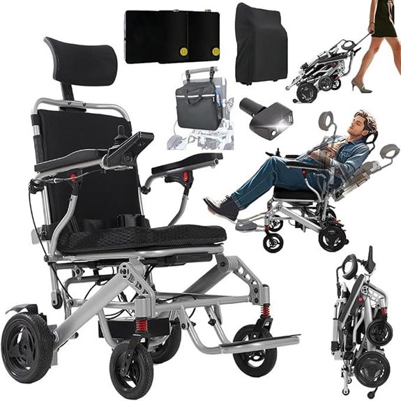 Reclining Electric Wheelchair for Adults with Long Range