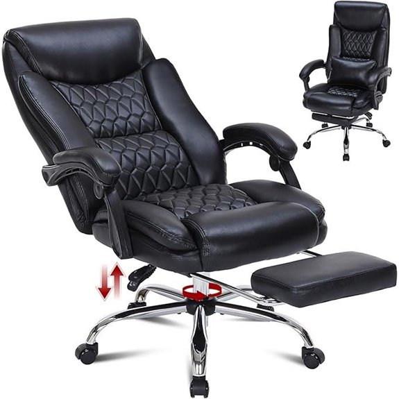 Reclining Big & Tall Office Chair with Foot Rest