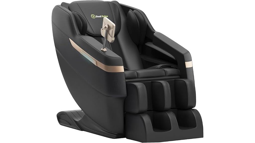 black and gold massage chair