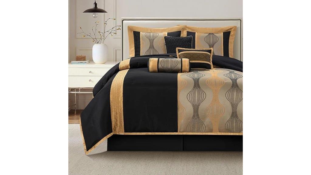 black gold king comforter set