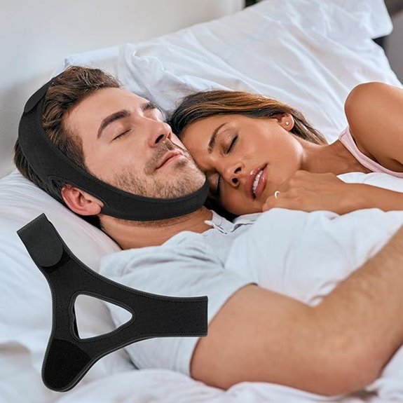Chin Strap for Snoring Sleep Aid (Black)