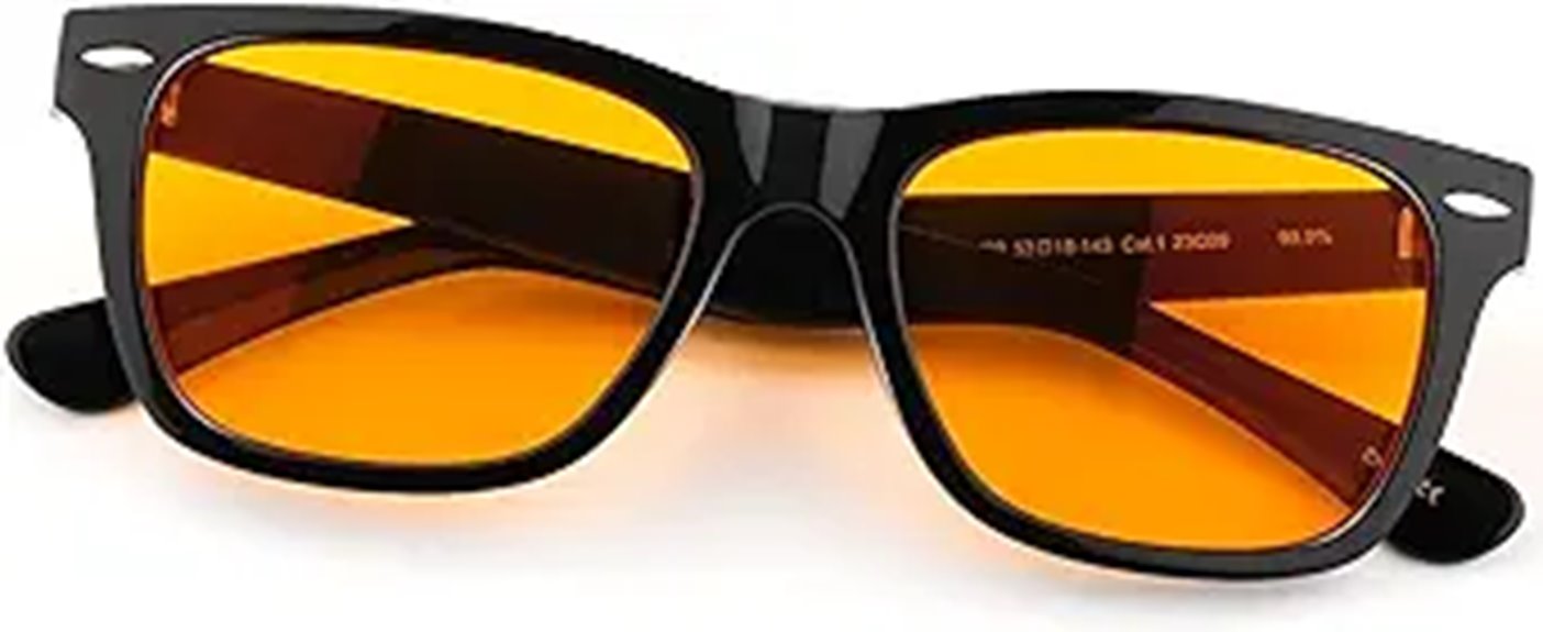 Blue Light Glasses with Amber Orange Lenses