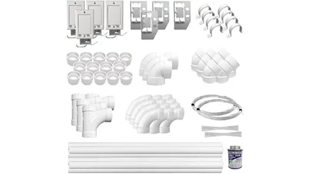 central vacuum pipe kit