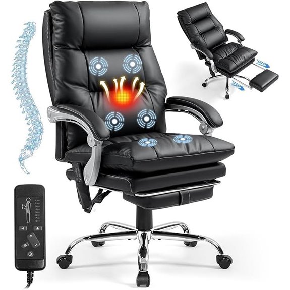 Ergonomic Office Chair with Foot Rest and Massage