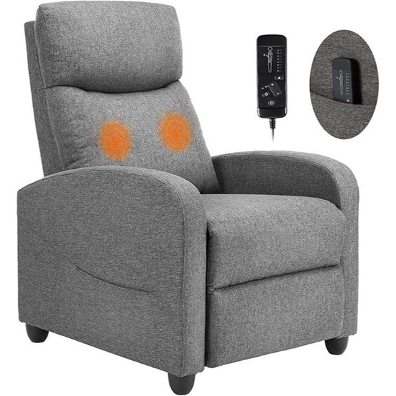 Sweetcrispy Recliner Chair with Lumbar Support