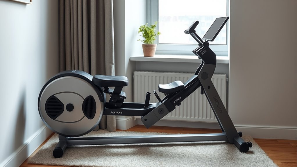 compact quiet adjustable rower